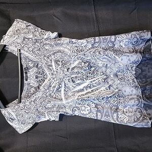 Apt. 9 Monochrome Paisley Top